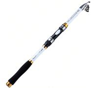 SOUGAYILANG Canna da Pesca Telescopica - Fibra di Carbonio da 24 Ton, Porta Mulinello Lavorato a CNC, Comoda Maniglia in EVA, Canna da Pesca da Viaggio per la Pesca alla Spigola e alla Trota Fashion-L