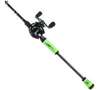 Sougayilang - Canne da pesca per basso velocità, peso leggero, ad alto tenore di carbonio, 4 pezzi vuoti per viaggi in acqua dolce, spinning & casting, 2.1M/6.89FT with Right Handed Reel