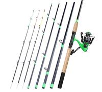 Sougayilang Feeder - Canna da pesca con 3 tips Protable, 3000 misure, per spinning Travel Rod, gamma completa di action carpa, canna da pesca grossa, verde
