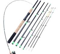 Sougayilang Feeder Rod - Canna da pesca portatile a 3 punte, gamma completa di action carpa, verde