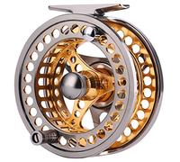 Sougayilang Fly Fishing Reel Large Arbor 2+1 BB with CNC-machined Aluminum Alloy Body and Spool in Fly Reel Sizes 5/6