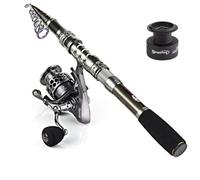 Sougayilang, kit da pesca con canna da pesca telescopica e mulinello da spinning, per viaggi, pesca d'acqua dolce e salata, 2.7M/8.86FT Rod+XY4000 Reel