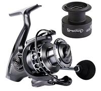 Sougayilang, Mulinello da pesca 13+1 cuscinetti, leggero, ultra liscio, in alluminio, bobina di ricambio in grafite