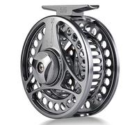 Sougayilang Mulinello da pesca a mosca, misura 5/6, ultraleggero anti-ossidazione, corpo e bobina in lega di alluminio lavorato a CNC, resistenza alla corrosione, design a pergolato, resistenza