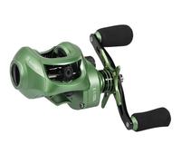 Sougayilang Mulinello da pesca per baitcasting, mulinelli da pesca con 9+1BB, sistema frenante magnetico, verde, sinistra
