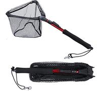 Sougayilang Retino per pesce, pieghevole, asta telescopica con manico in EVA, tessuto in nylon resistente, cattura sicura o rilascia pesci (RDJ75 cm)