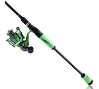 Sougayilang - Set di canna da pesca con mulinello, ultra leggera, portatile, ad alto tenore di carbonio, 4 pezzi, canna da pesca e mulinello da viaggio, canna da spinning da 2,4 m, mulinello GB3000