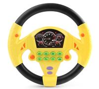 SouiWuzi Volante per Bambini, Volante per Bambini per Auto con 8 Suoni, Giocattolo di Simulazione a Rotazione a 360 ° con Una Mano di aspirazione, aperturata