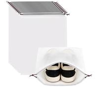 SOUJAP 100 sacchetti per scarpe, 30 x 40 cm, multifunzionali, traslucidi, portatili, impermeabili, con coulisse, per viaggi