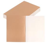 SOUJAP 20 Pcs 11 x 8.2 Inch Blank Kraft Notebook, A4 Brown Sketchbook 30 Sheets/60 Pages 70gsm for Drawing, Project Planning and Brainstorming