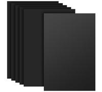 SOUJAP Foglio di plastica ABS, nero, 300 x 200 x 2 mm, pannelli modellabili in termoplastica per fai da te, confezione da 6