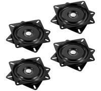 SOUJAP Piastra girevole per sedile, 15,5 x 2,25 cm, con cuscinetti a sfera, per sgabello da bar e base per sedie da barca, 15,5 x 2,25 cm, confezione da 4