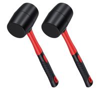 SOUJAP Set di mazzuole in gomma, 680,4 g, manico in fibra, rosso e nero, 335 x 105 x 64 mm, confezione da 2