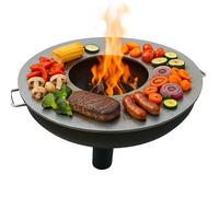 SOUK ONE Plancha, anello di fuoco in acciaio inox, 4 mm, piastra adatta per braciere da 100 cm (consegna senza braciere)