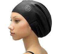 SOUL CAP XXL - Cuffia da Piscina EXTRA Extra Large/Cuffia da Doccia | Creata per Capelli Ricci, Extensions, Trecce, Rastas, Onde e Afro | Uomo e Donna | Silicone Premium al 100% (Nero, XXL)