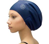 SOUL CAP XXL - Cuffia da Piscina EXTRA Extra Large/Cuffia da Doccia | Creata per Capelli Ricci, Extensions, Trecce, Rastas, Onde e Afro | Uomo e Donna | Silicone Premium al 100% (Blu, XXL)