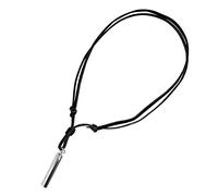 Soul-Cats 1 catena in pelle con ciondolo cartuccia scomparto segreto da avvitare in acciaio inox con cinturino in pelle marrone/nero, Acciaio inossidabile