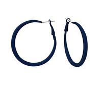 Soul-Cats 1 paio di bellissimi orecchini a cerchio orecchini a cerchio Ø 50 mm stile anni '80, colore: blu