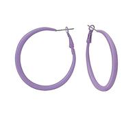 Soul-Cats 1 paio di bellissimi orecchini a cerchio orecchini a cerchio Ø 50 mm stile anni '80, colore: viola