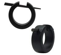 Soul-Cats 1 paio di creole di legno con bastone in nero per le donne