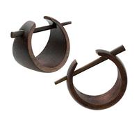 Soul-Cats 1 paio di orecchini in legno con venature scure per le donne