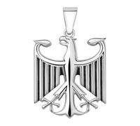 Soul-Cats Ciondolo a forma di aquila federale, in acciaio inox 316L, argento, unisex