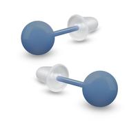 Soul-Cats Orecchini in ceramica con sfera da 6 mm, multicolore, unisex, con chiusura in silicone, leggeri e delicati sulla pelle, 6 mm, Ceramica, Nessuna pietra preziosa