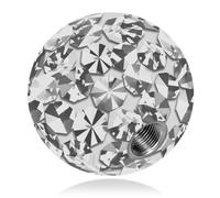 Soul-Cats Piercing a sfera di ricambio in gel epossidico Ferido in molte misure, colore: bianco, filettatura: 1,6 mm, dimensione sfera: 5 mm