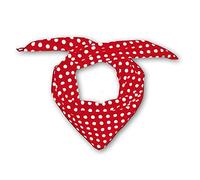 Soul-Cats Polka Dots sciarpa da donna, foulard, bandana, fascia per capelli, sciarpa multifunzionale, rosso con pois bianchi