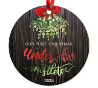 Soul Décor Ornamenti per albero di Natale, il nostro primo Natale sotto il vischio 2025,