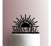 Soul Full of Sunshine - Topper per torta in acrilico, larghezza 20,3 cm, colore: Bianco