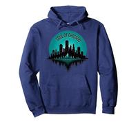 Soul of Chicago House Music - Top da Uomo con Grafica Felpa con Cappuccio, Unisex per Adulti, Navy, L