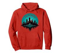 Soul of Chicago House Music - Top da Uomo con Grafica Felpa con Cappuccio, Unisex per Adulti, Rosso, L