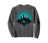 Soul of Chicago House Music - Top da Uomo con Grafica Felpa, Unisex per Adulti, Grigio Scuro, L