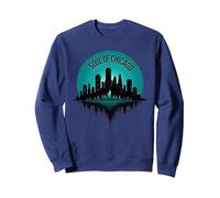 Soul of Chicago House Music - Top da Uomo con Grafica Felpa, Unisex per Adulti, Navy, L
