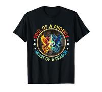 Soul of Dragon Heart of A Phoenix t-Shirt per Uomo Donna Bambino Maglietta