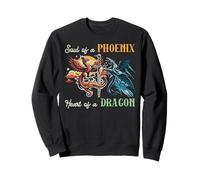 Soul of Phoenix Cuore Drago Fantasy Mitico Uomini Donne Bambini Felpa