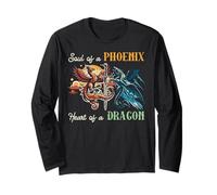 Soul of Phoenix Cuore Drago Fantasy Mitico Uomini Donne Bambini Maglia a Manica