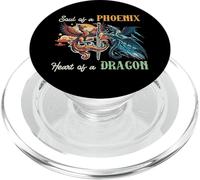Soul Of Phoenix Cuore Drago Fantasy Mitico Uomini Donne Bambini PopSockets PopGrip per MagSafe