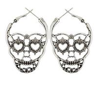 Soul Statement Orecchini da donna con teschio di zucchero, stile gotico di Halloween, Dia de los Meurtos, gioielli del giorno dei morti, Metallo, Nessuna pietra preziosa