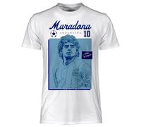 Soul up Maradona Maglia Ufficiale. T Shirt Unisex in Cotone. Maglietta vestibilità Regular per Adulto e Ragazzo L