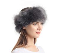 Soul Young Fascia paraorecchie invernale da donna in finta pelliccia Cerchietto(Grigio)