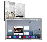Soulaca Smart TV 4K UHD da 28 pollici per bagno, pannello a specchio, telecomando magico, guarda Netflix, PrimeVideo, Alexa integrato, impermeabile IP65,HEVC Main10