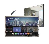 Soulaca TV smart 4K UHD per bagno, pannello a specchio, impermeabile IP65 con Wi-Fi e Bluetooth, altoparlante integrato, HEVC Main10,DVB-T/T2,modello 2026
