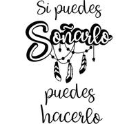 SoulArt® - Adesivo da parete con scritta "Se puoi sognare, puoi farlo" con belle frasi motivanti per la stanza. vinile taglio (20x29cm)
