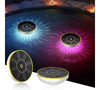SoulBay 2 pezzi Luci Piscina Solari, Luci Piscina Fuori Terra Solari Galleggianti IP68 Impermeabili per Laghetto con 4 Colori e 6 Modalità, Luce LED Subacquea per Piscina Giardino Decorazioni