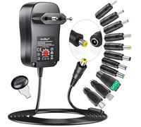 Soulbay 36W Alimentatore Universale, 12V Universal CA/CC Adattatore Caricatore Trasformatore con 11 Regolabile punte DC per 3-12V la Telecamera CCTV Elettronica Domestica - 3000mA max.