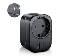 SoulBay Adattatore Presa Americana, Adattatore Presa USA con USB e USB-C, 3-in-1 Adattatore Spina Americana, Adattatore da Viaggio per USA Americano Messico Tailandia Canada(Tipo B)
