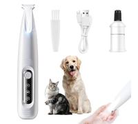 SOULBEAM Tagliacapelli elettrico per cani con lama da 18 mm, con display a LED, impermeabile IPX7, ricaricabile, a basso rumore, per zampe, occhi, orecchie, fianchi del viso