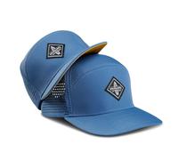 Soulbuddy - Set di 2 Cappellini da Basecap Coordinati papà e Figlio - Berretti Traspiranti Uomo e Bambino - Look Mini Me Famiglia - Idea Regalo Originale (IT, Testo, M, Blu Giallo)